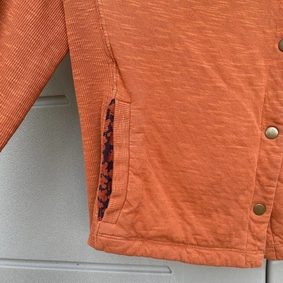 Saturday Sunday Women's Long Sleeve Snap Closure Orange Jacket Size Small - Picture 6 of 7